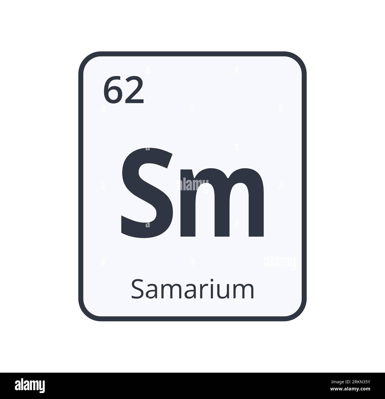 Symbole chimique samarium. Illustration de Vecteur