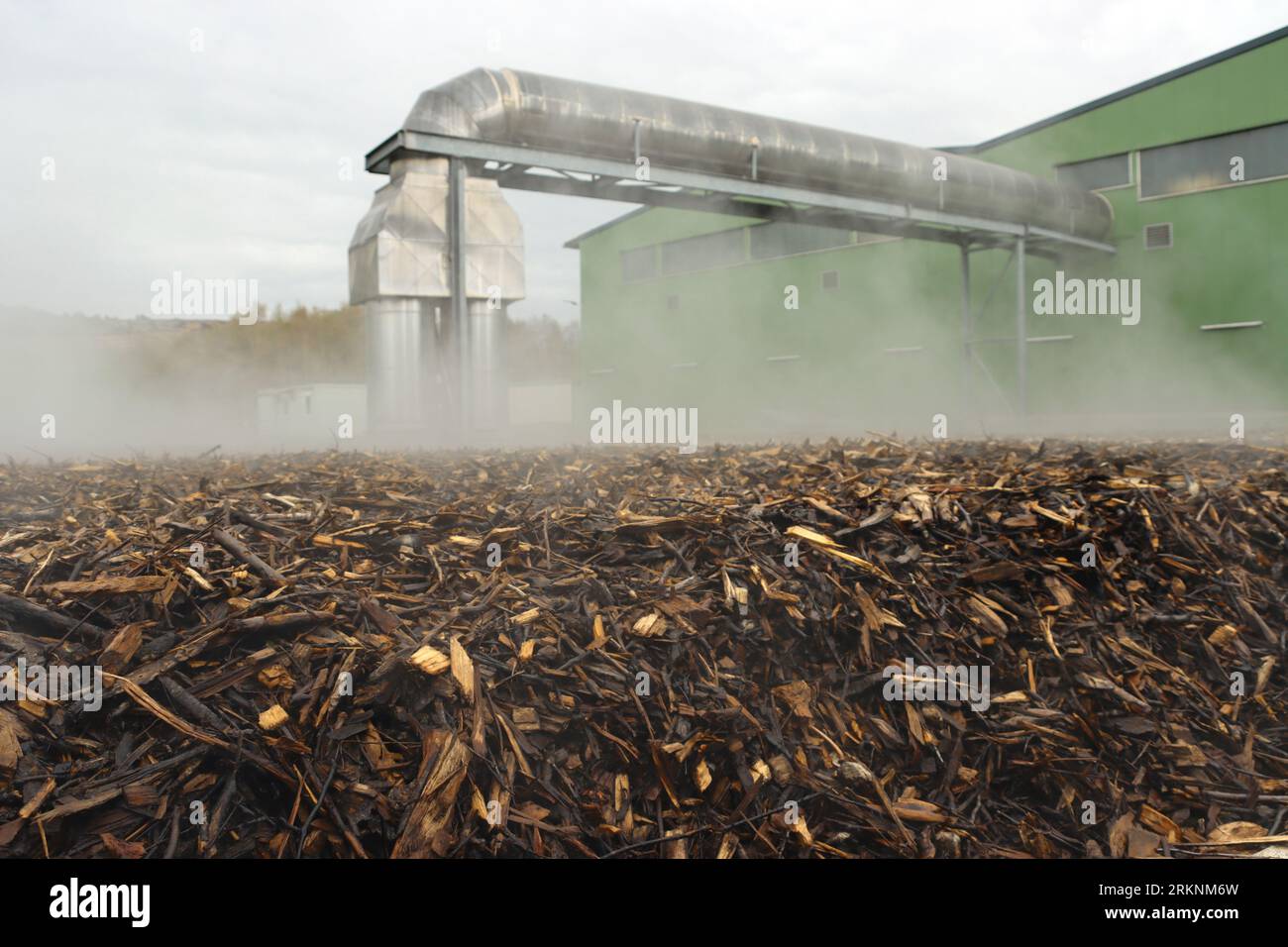 Centre de gestion des déchets - usine de biofiltration, Allemagne Banque D'Images