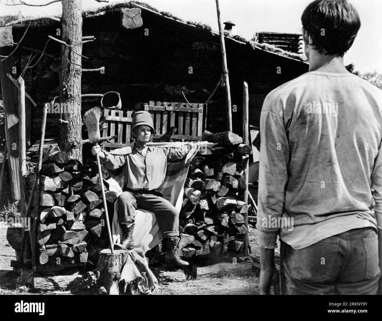 Debbie Reynolds, Grover Dale, sur le plateau du film, 'The Unsinkable Molly Brown', MGM, 1964 Banque D'Images