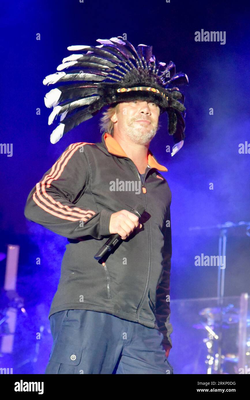 Victorious Festival, Portsmouth/Southsea, 25 août 2023, Jamiroquai en tête d'affiche vendredi soir au Victorious Festival, Southsea, crédit : Graham Tarrant/Alamy Live News Banque D'Images