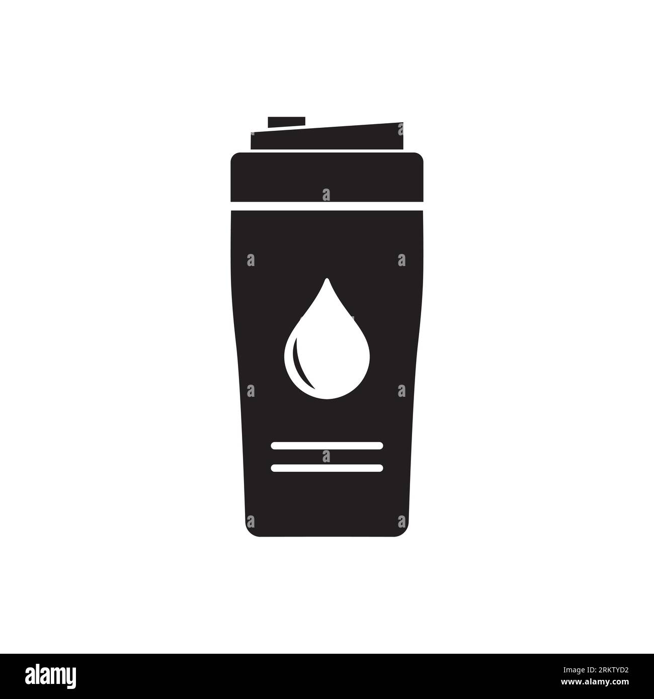 Motif gobelet emblématique de la boisson. Icône en forme de gobelet dans un style silhouette tendance. Illustration vectorielle. Illustration de Vecteur