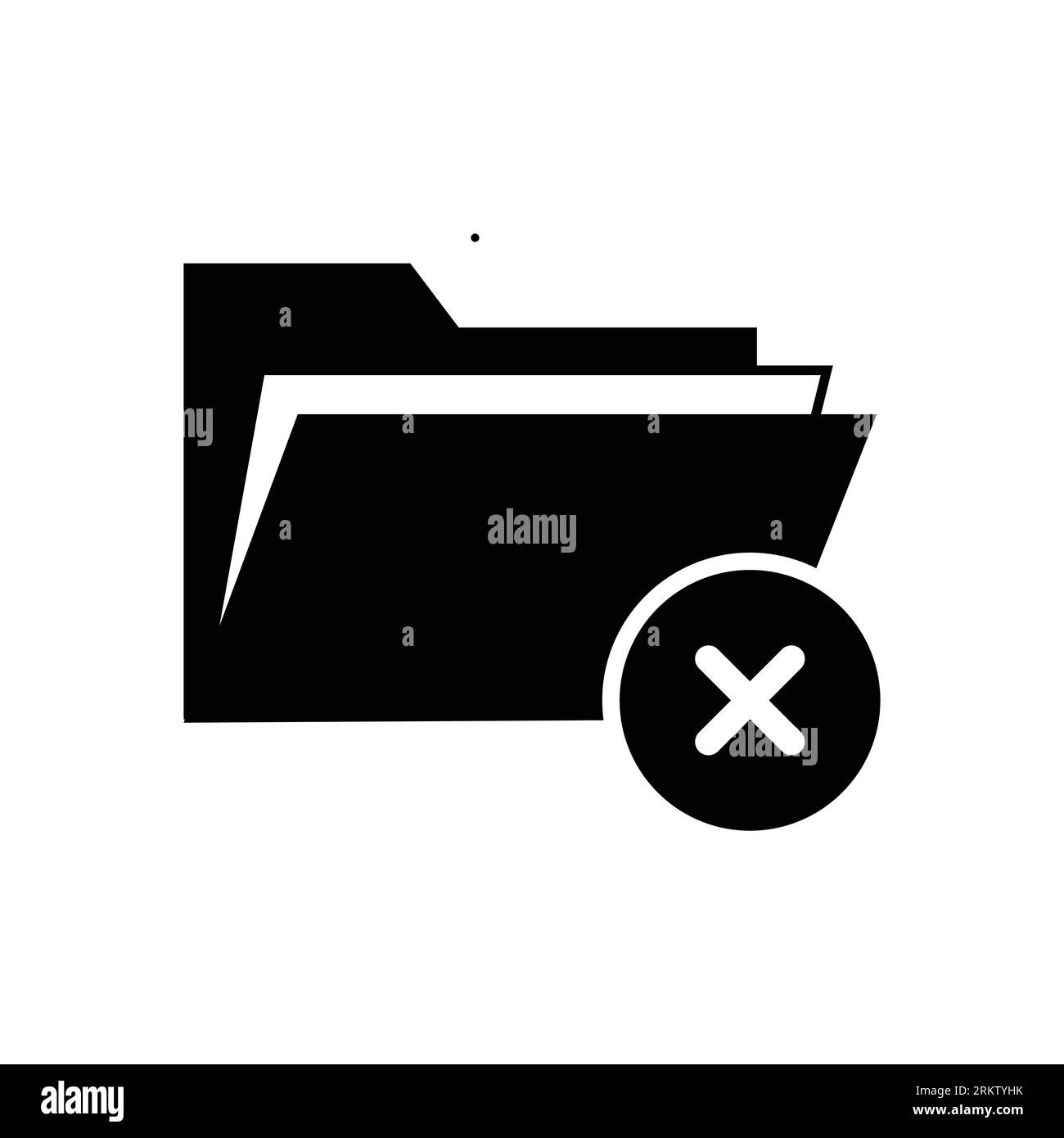 Icône de suppression de dossier de la corbeille à plat Illustration de Vecteur