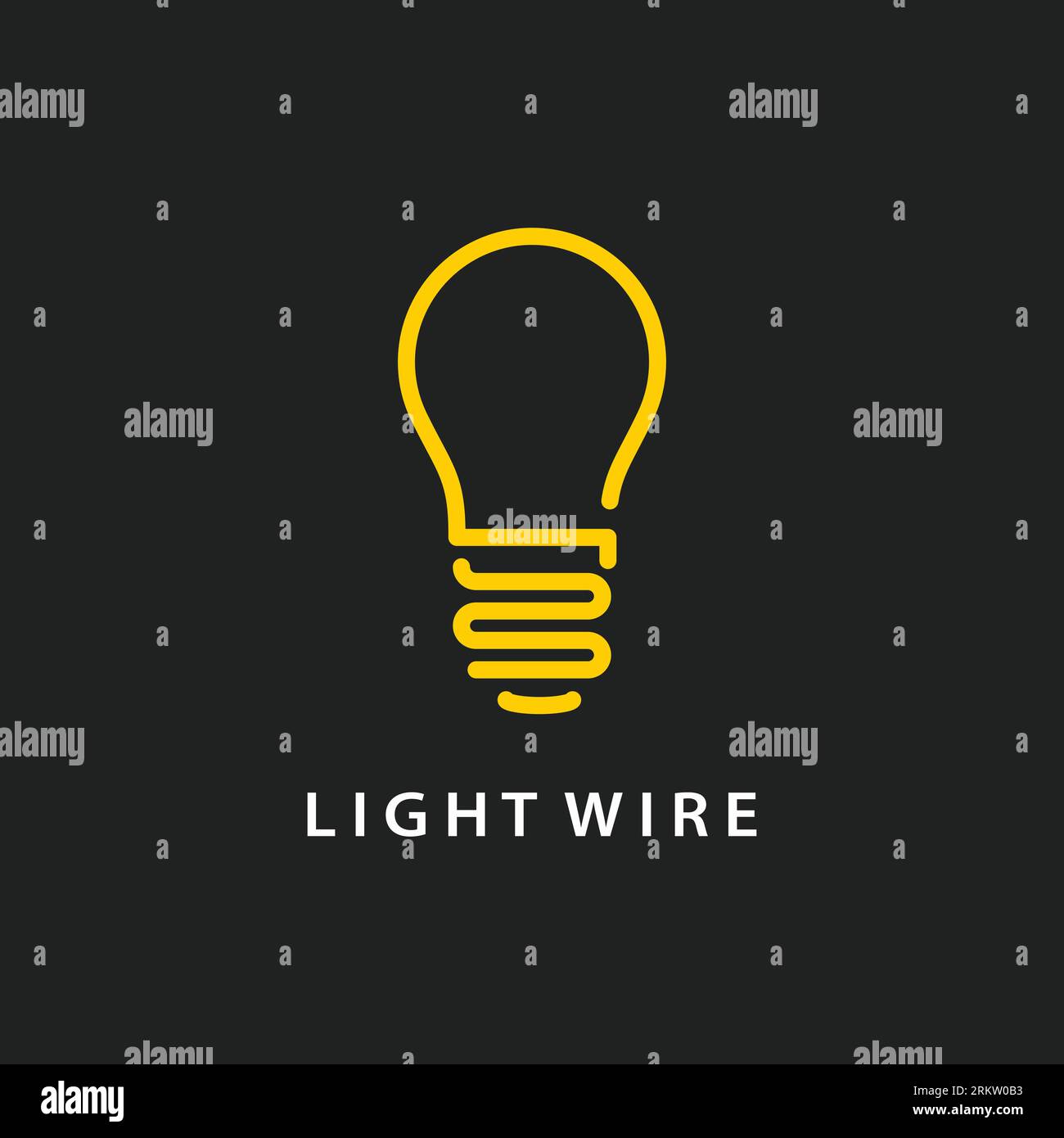 ampoule ligne vecteur logo modèle art éco énergie concept d'électricité idée Illustration de Vecteur