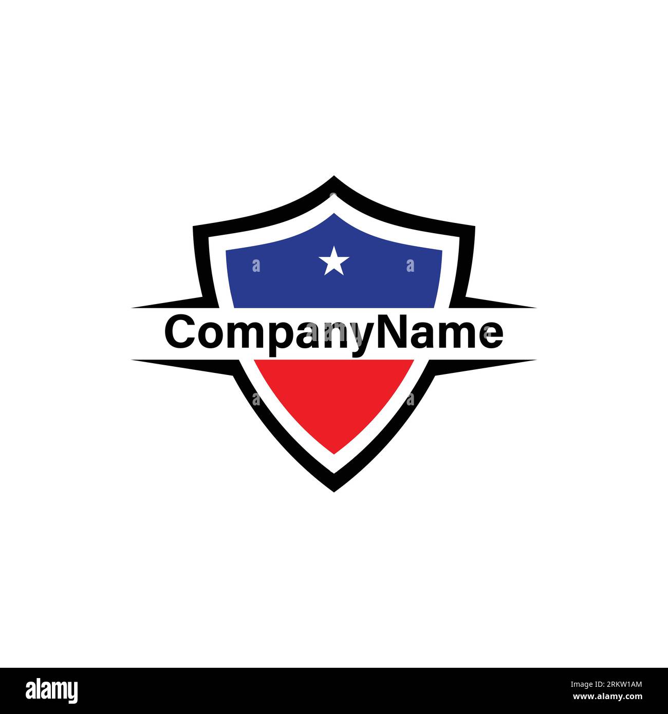 Modèle de vecteur de conception de logo Shield. Illustration de Vecteur