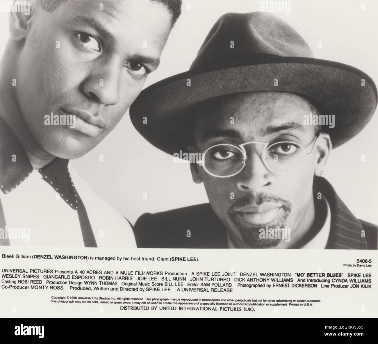 Portrait de Denzel Washington et Spike Lee Banque D'Images