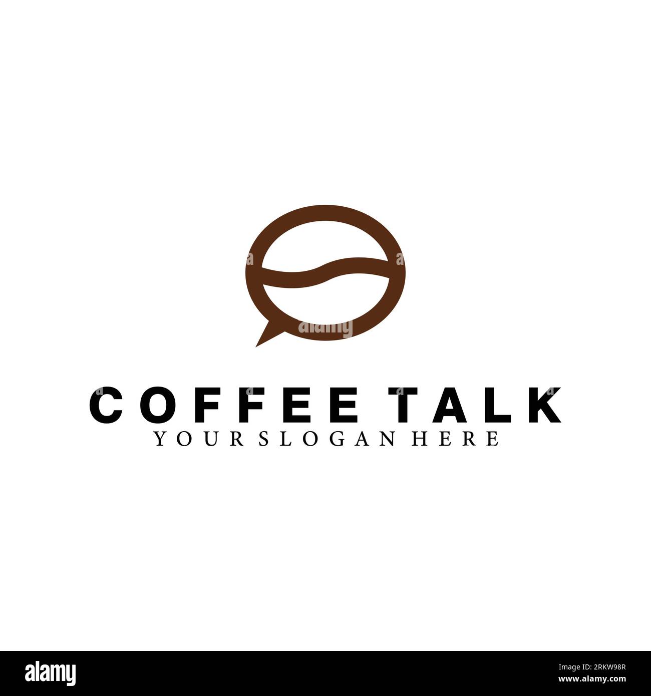 conception de logo vecteur de conversation de café Illustration de Vecteur