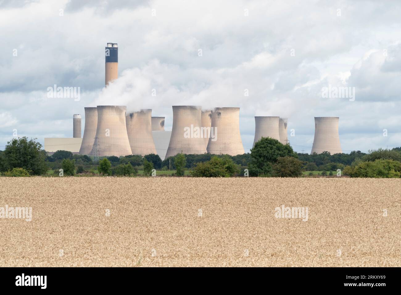 Drax Power Station, South Yorkshire, Royaume-Uni. 27 juillet 2023. Photographie de Richard Holmes. Banque D'Images