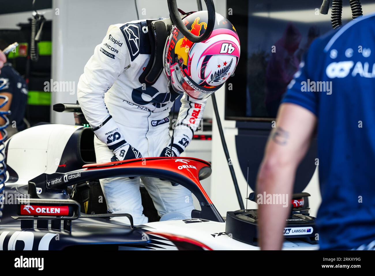 LAWSON Liam (nzl), Scuderia AlphaTauri AT04, portrait lors du Grand Prix de Hollande Heineken de Formule 1 2023, 13e manche du Championnat du monde de Formule 1 2023 du 25 au 28 août 2023 sur le circuit de Zandvoort, à Zandvoort, aux pays-Bas Banque D'Images