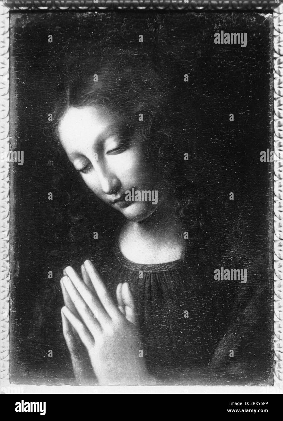 Madonna in Prayer milieu 15e-début 16e siècle par Bernardino Butinone Banque D'Images