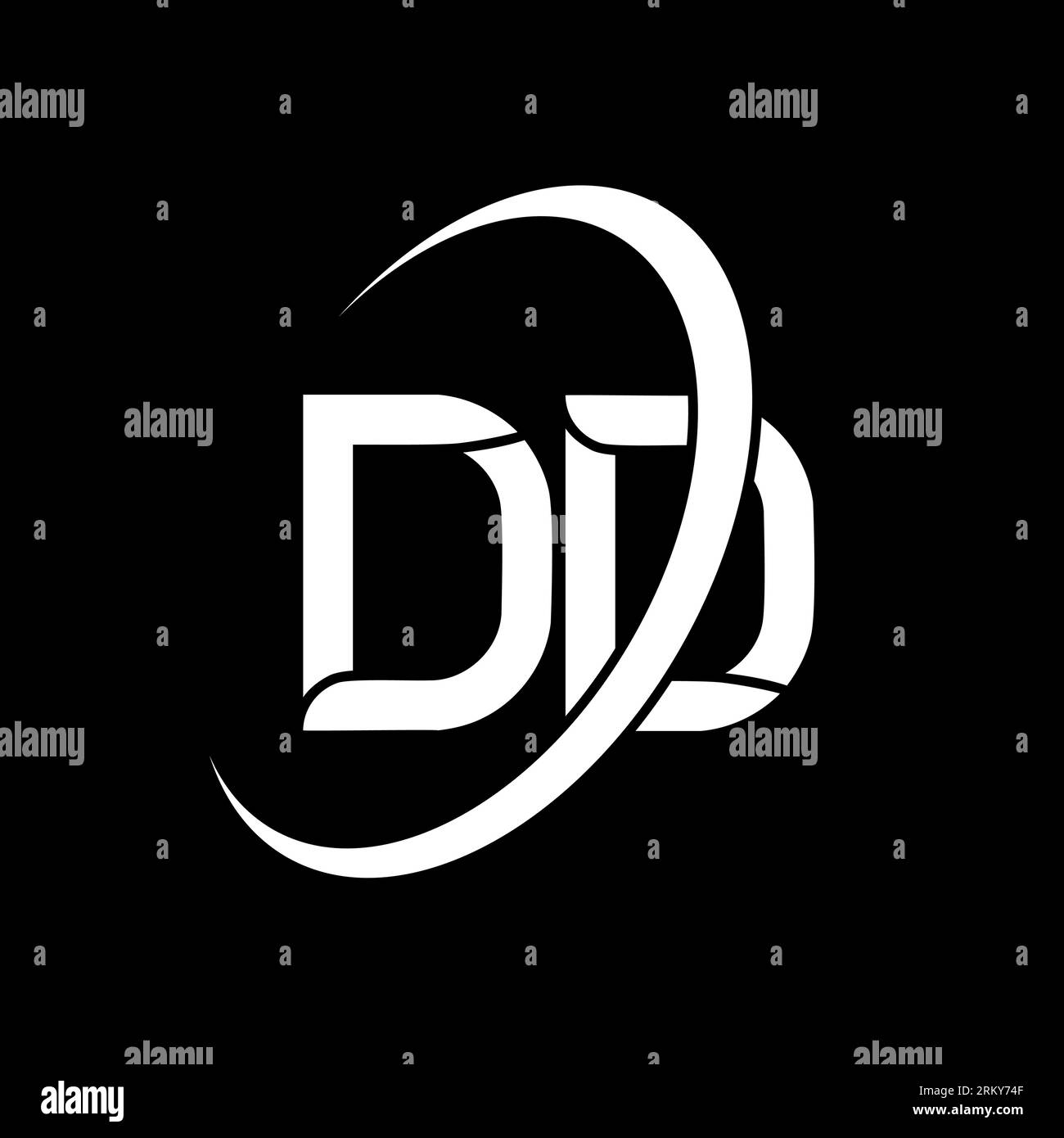 Logo DD. D conception D. Lettre DD blanche. Logo DD/D lettre D. Lettre initiale DD cercle lié au logo monogramme majuscule. Illustration de Vecteur