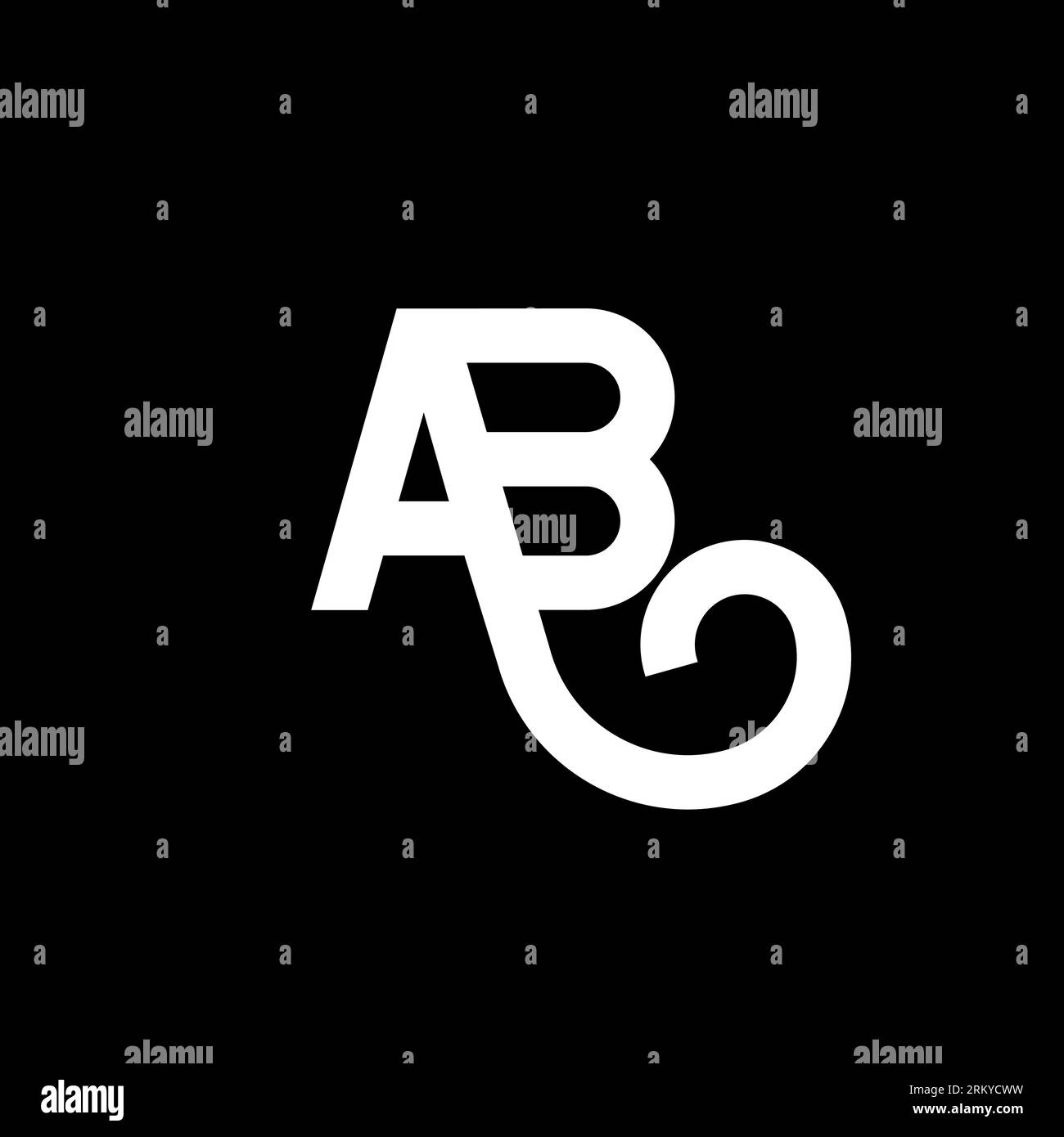 Concept AB Creative initiales lettre logo. a b icone design. Motif icône de lettre AB blanche et bleue. Logo a lettre B. Lettre initiale AB liée Uppe Illustration de Vecteur