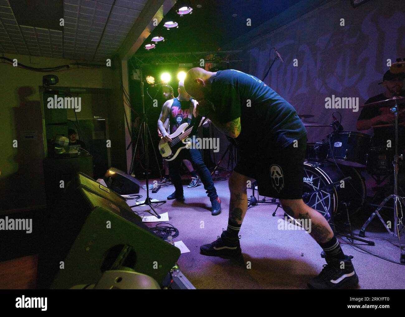 Gutlocker se produit au Beermageddon Metal Festival, Stoke Prior, Bromsgrove, Royaume-Uni. 25 août 2023. Crédit : Will Tudor/Alamy Live News Banque D'Images