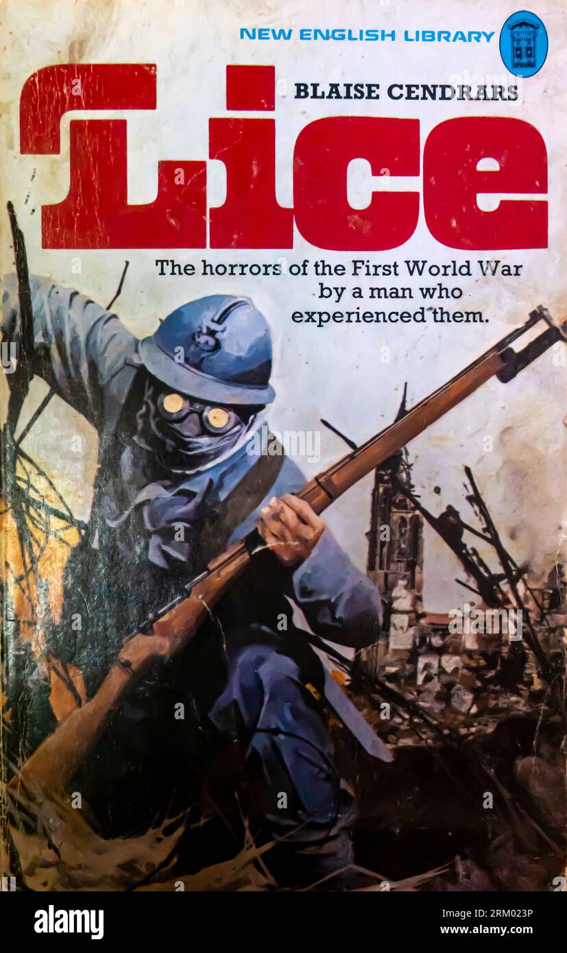 Lice par Blaise Cendrars couverture du livre 1974 Banque D'Images