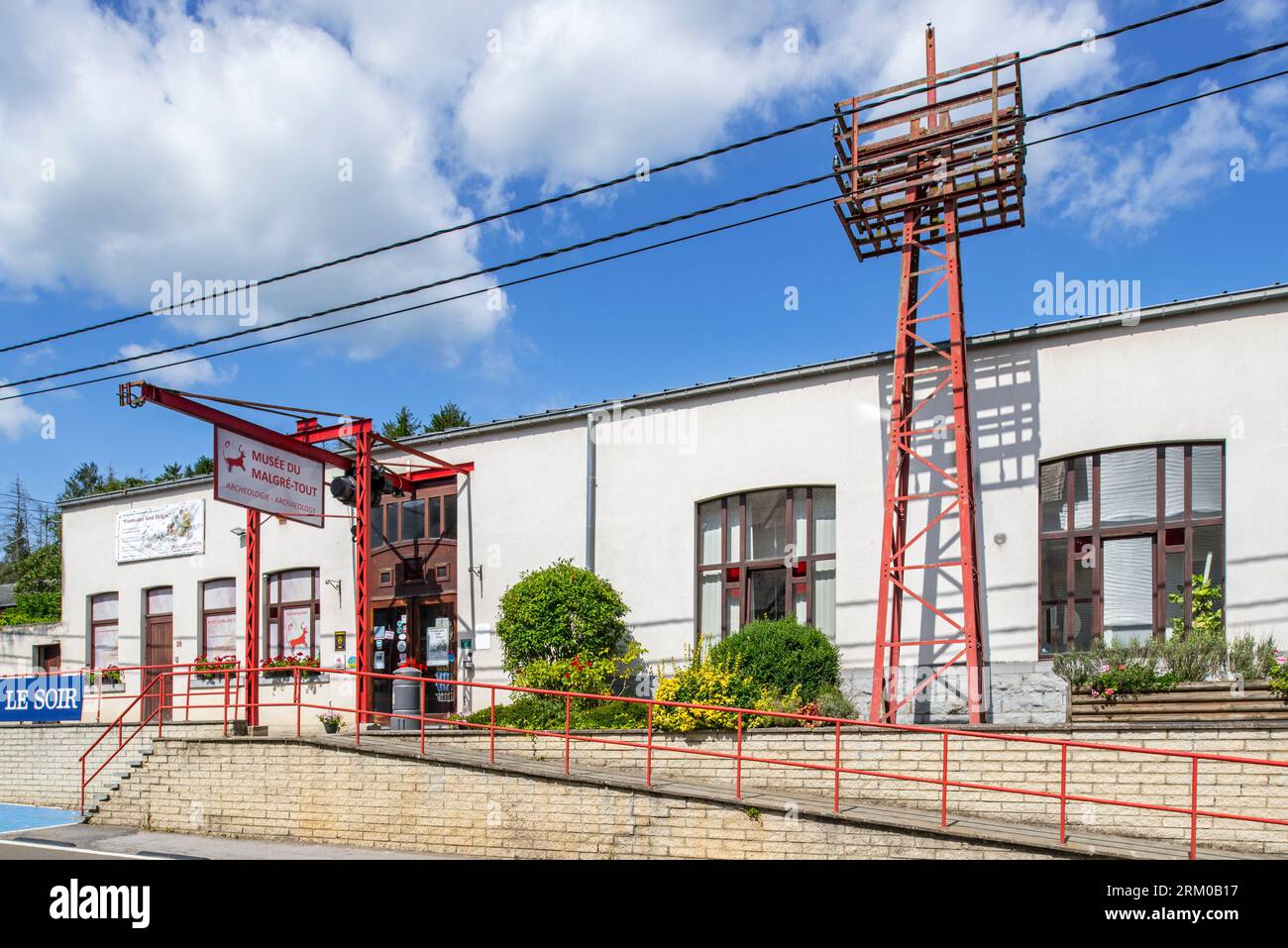 Musée du Malgré-tout, musée d'archéologie / archéologie de Néandertal à l'époque gallo-romaine à Treignes, Namur, Wallonie, Belgique Banque D'Images