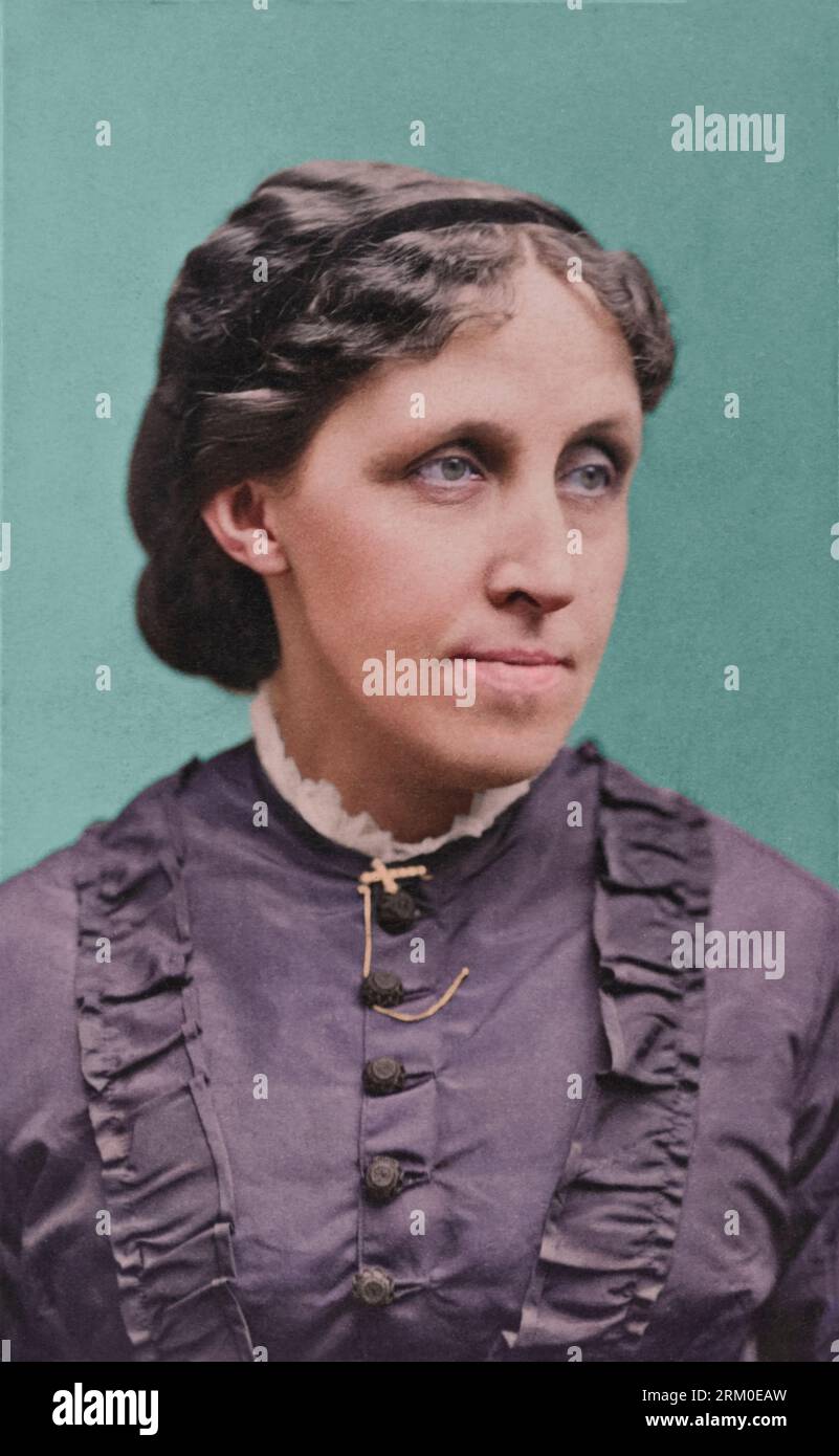 Louisa May Alcott, écrivaine, abolitionniste et infirmière de la guerre de Sécession. 1870. Boston Banque D'Images