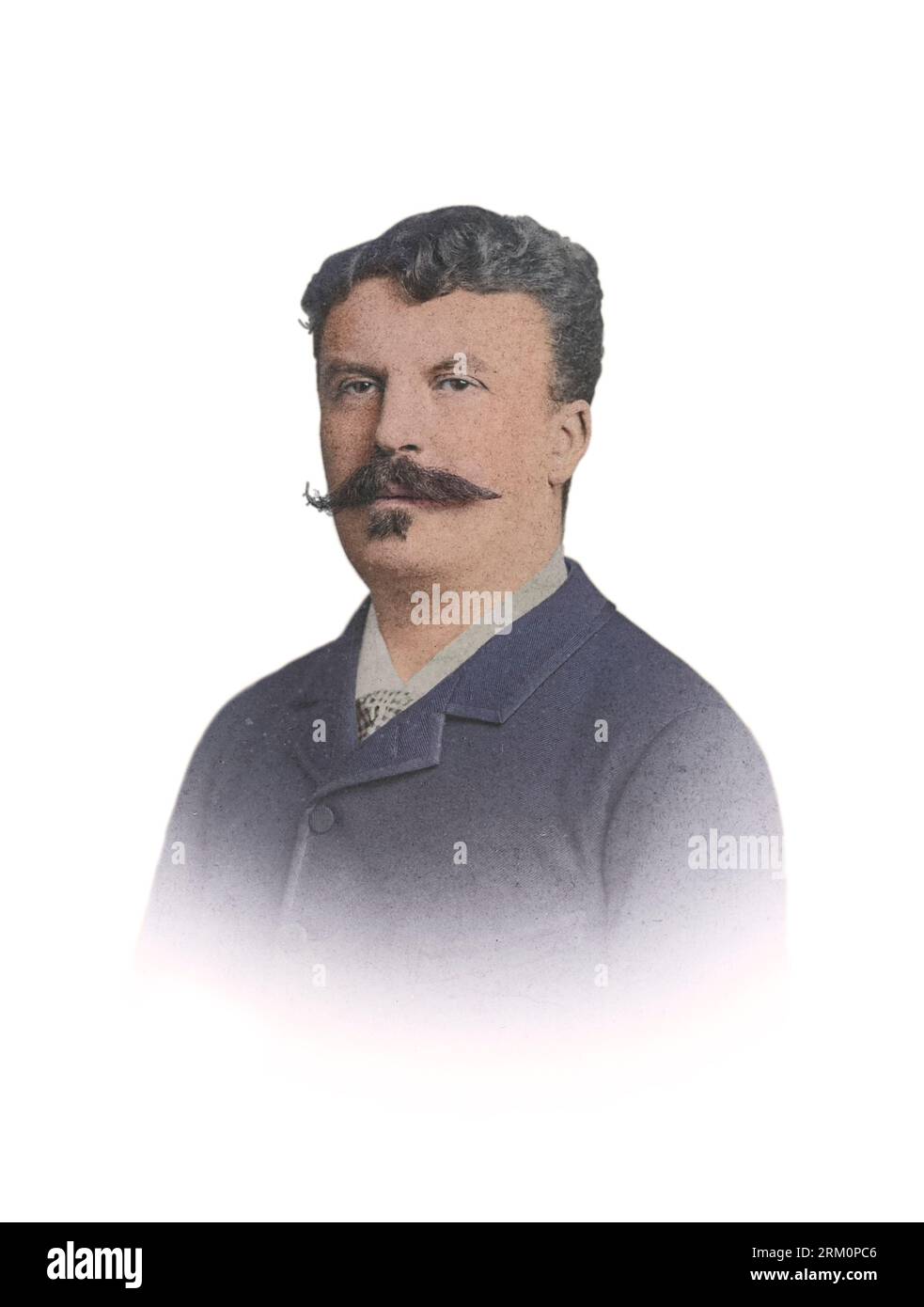 Guy de Maupassant au début de sa carrière ; par Alphonse Liébert. Date inconnue. Banque D'Images