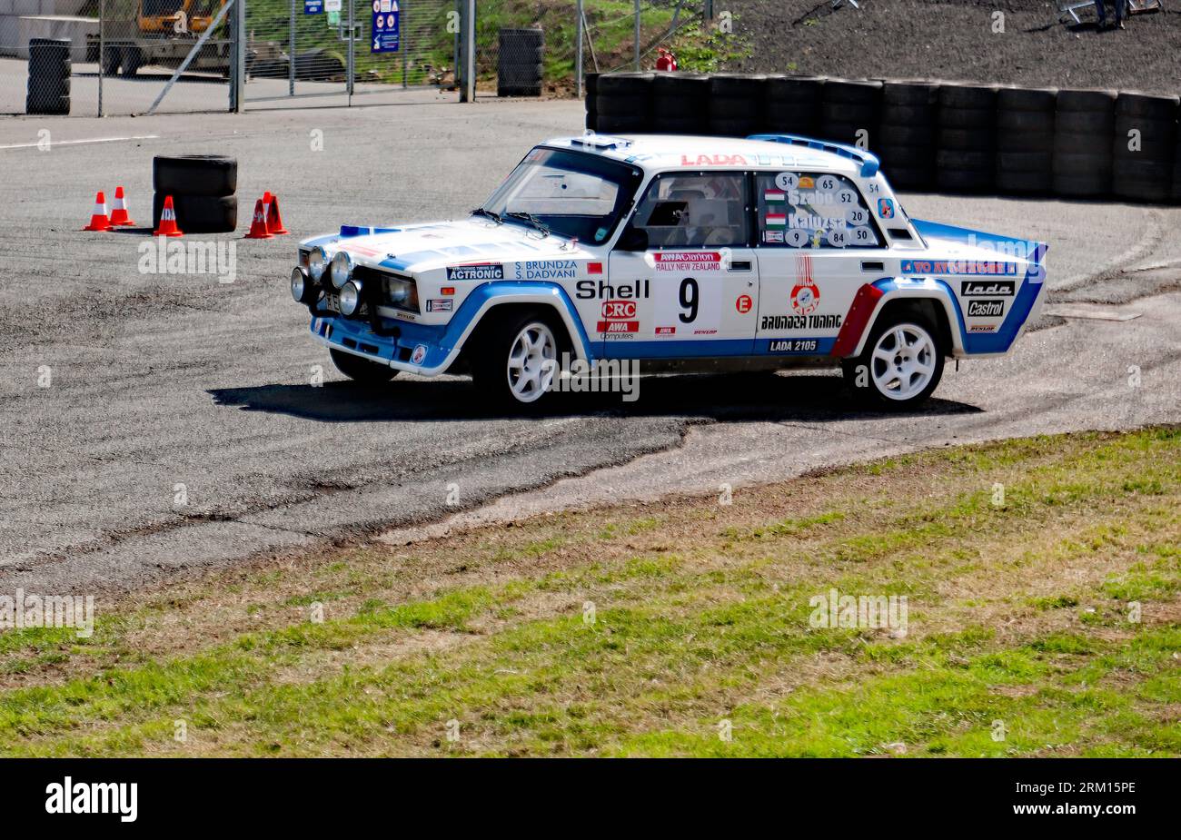 Circuit de Silverstone, Silverstone, NR, Towcester, 26 août, 2023. un rallye prépara Lada, prenant part à la démonstration de ralliement lent, à la Yokohama Shift & Drift zone. John Gaffen/Alamy Live News Banque D'Images