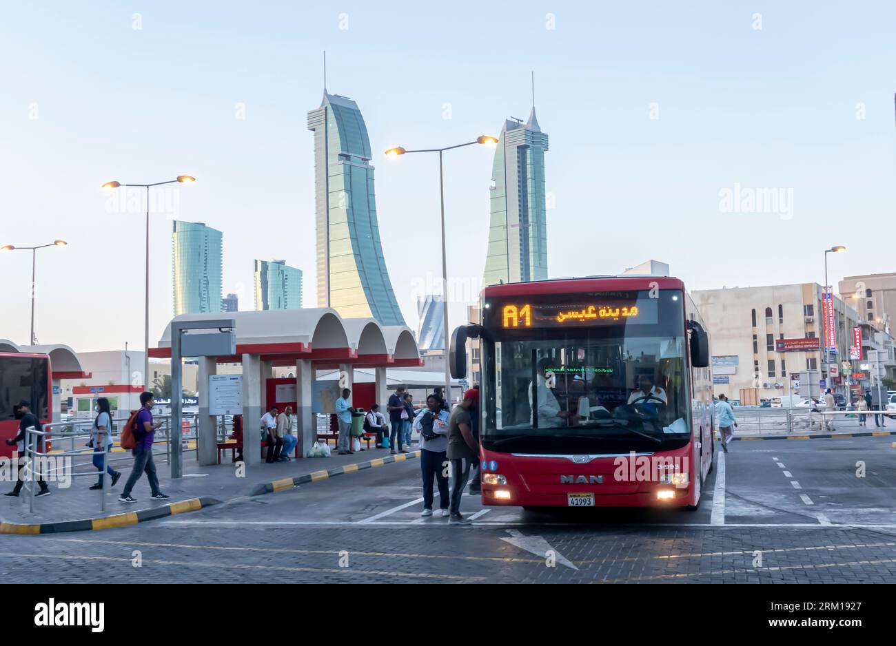 Gare routière publique centrale à Manama Bahreïn Banque D'Images