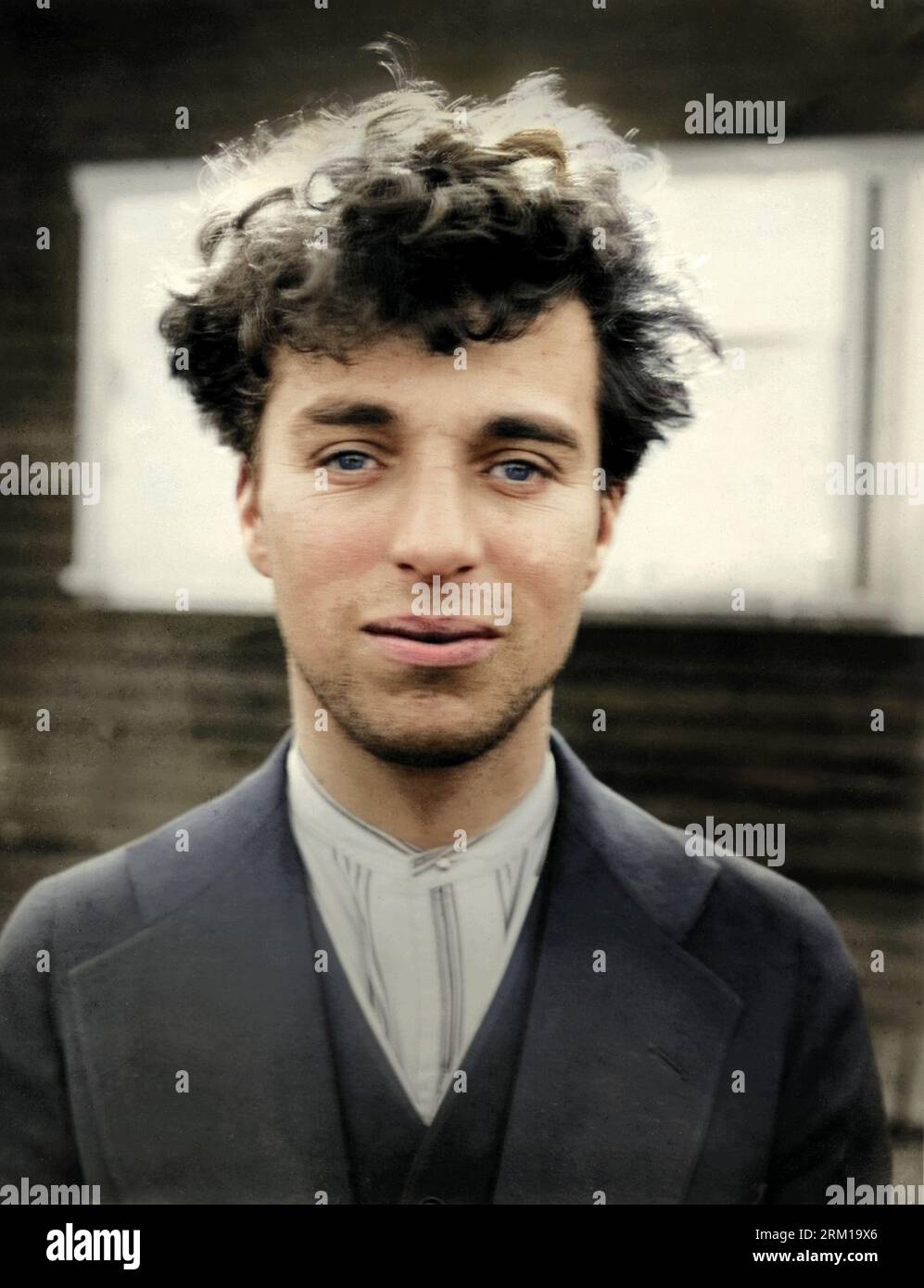 Portrait photographique de Charlie Chaplin jeune homme, Hollywood, pris vers 1916. Banque D'Images