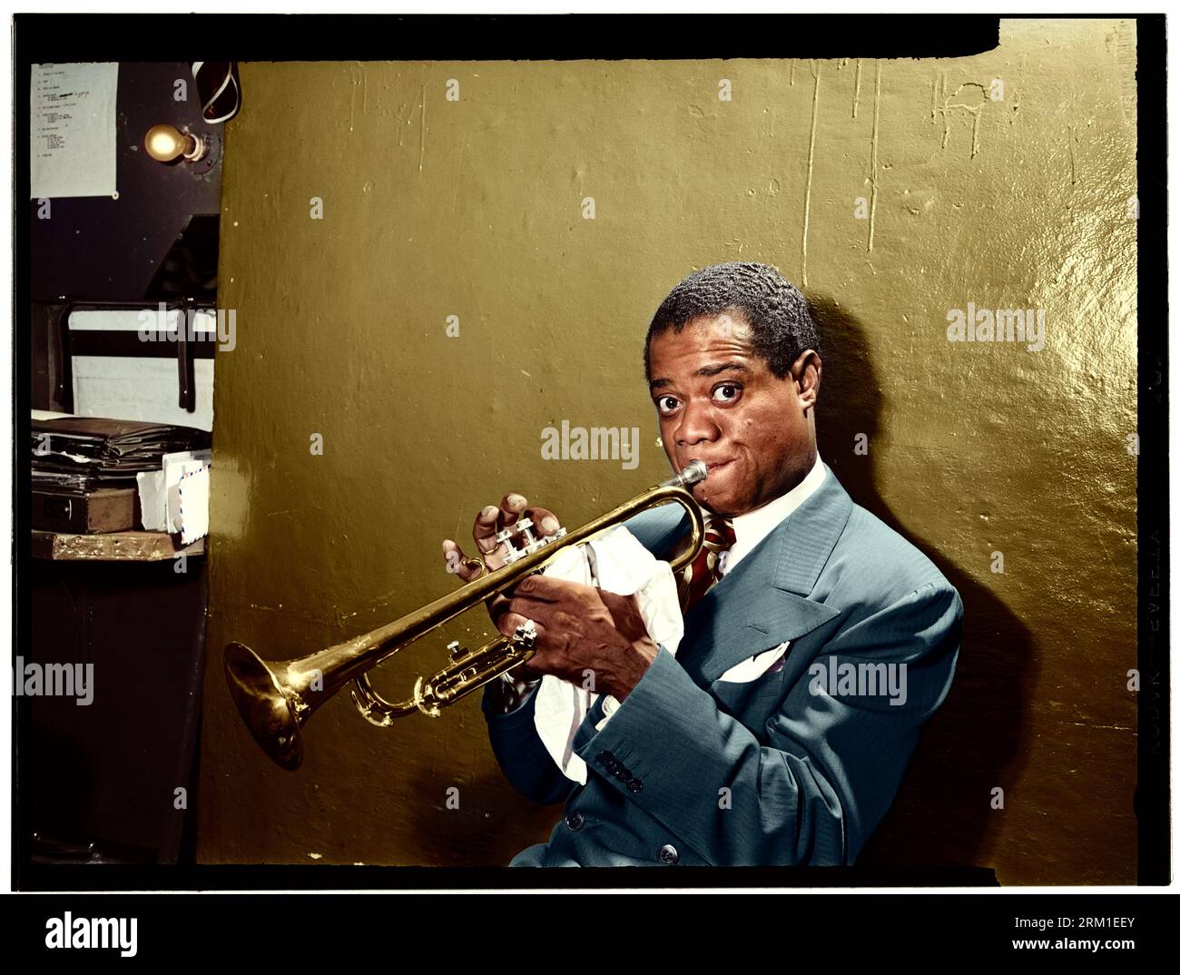 Portrait de Louis Armstrong, Aquarium, New York, N.Y., ca. Juillet 1946. Peut-être encore besoin d'une autorisation de personnalité. Banque D'Images