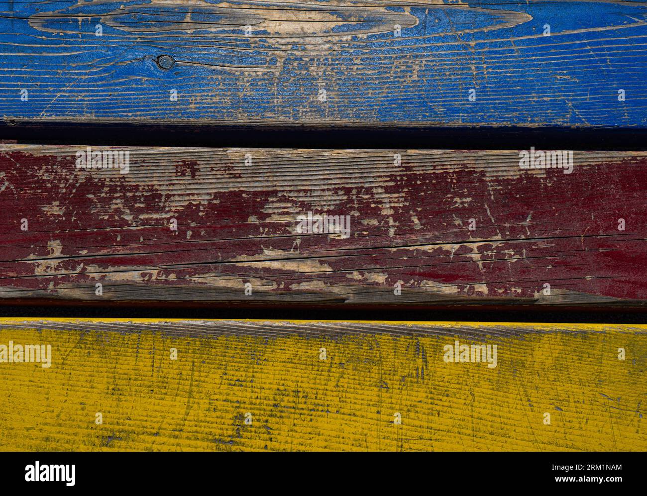 Planches colorées en bois comme un fond en bois texturé Banque D'Images