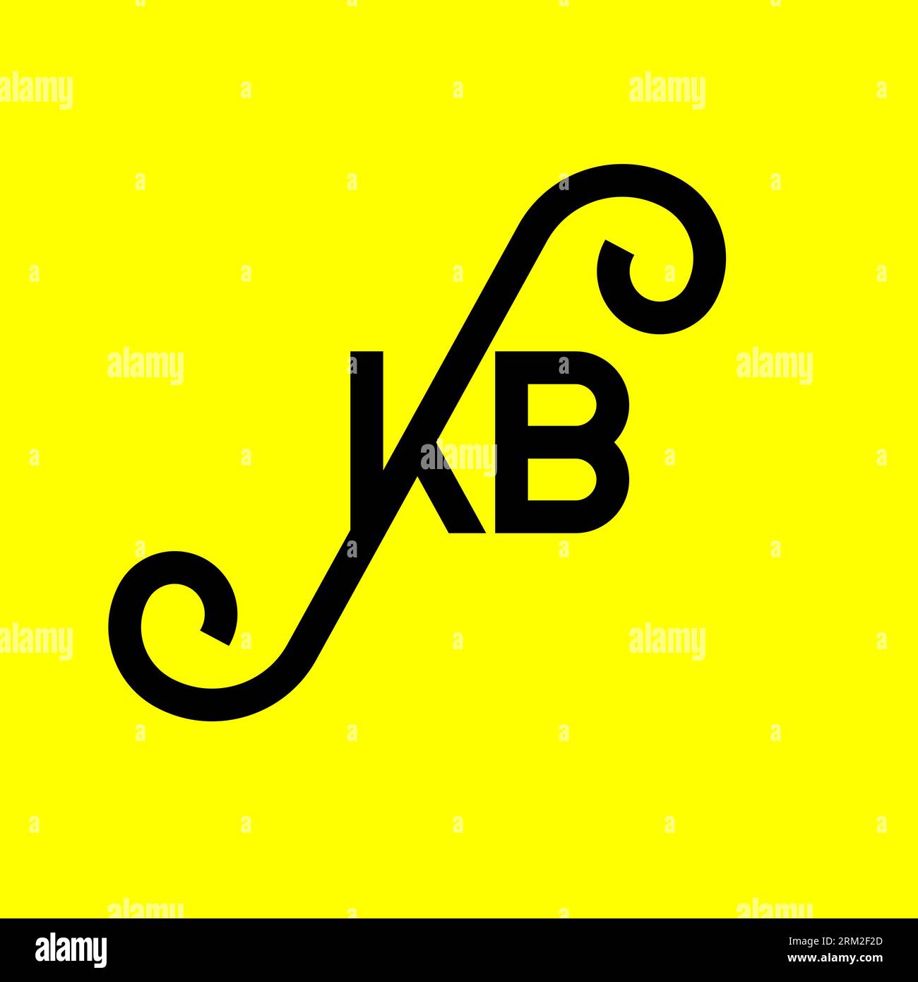 Conception de logo de lettre KB sur fond noir. Concept de logo de lettre d'initiales créatives KB. conception de lettre kb. Conception de lettre blanche KB sur fond noir. K B Illustration de Vecteur