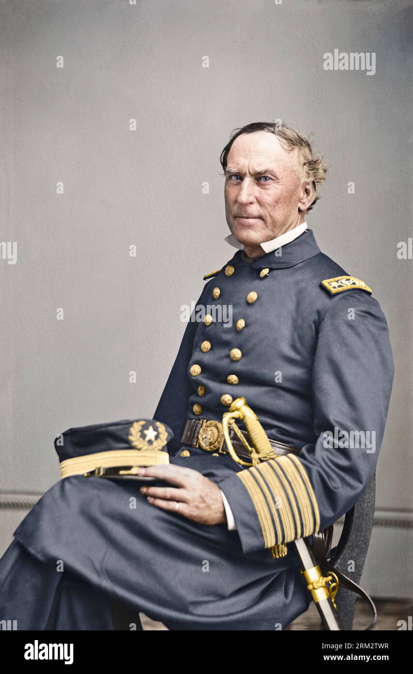 David Glasgow Farragut. env. 1860-70 Banque D'Images