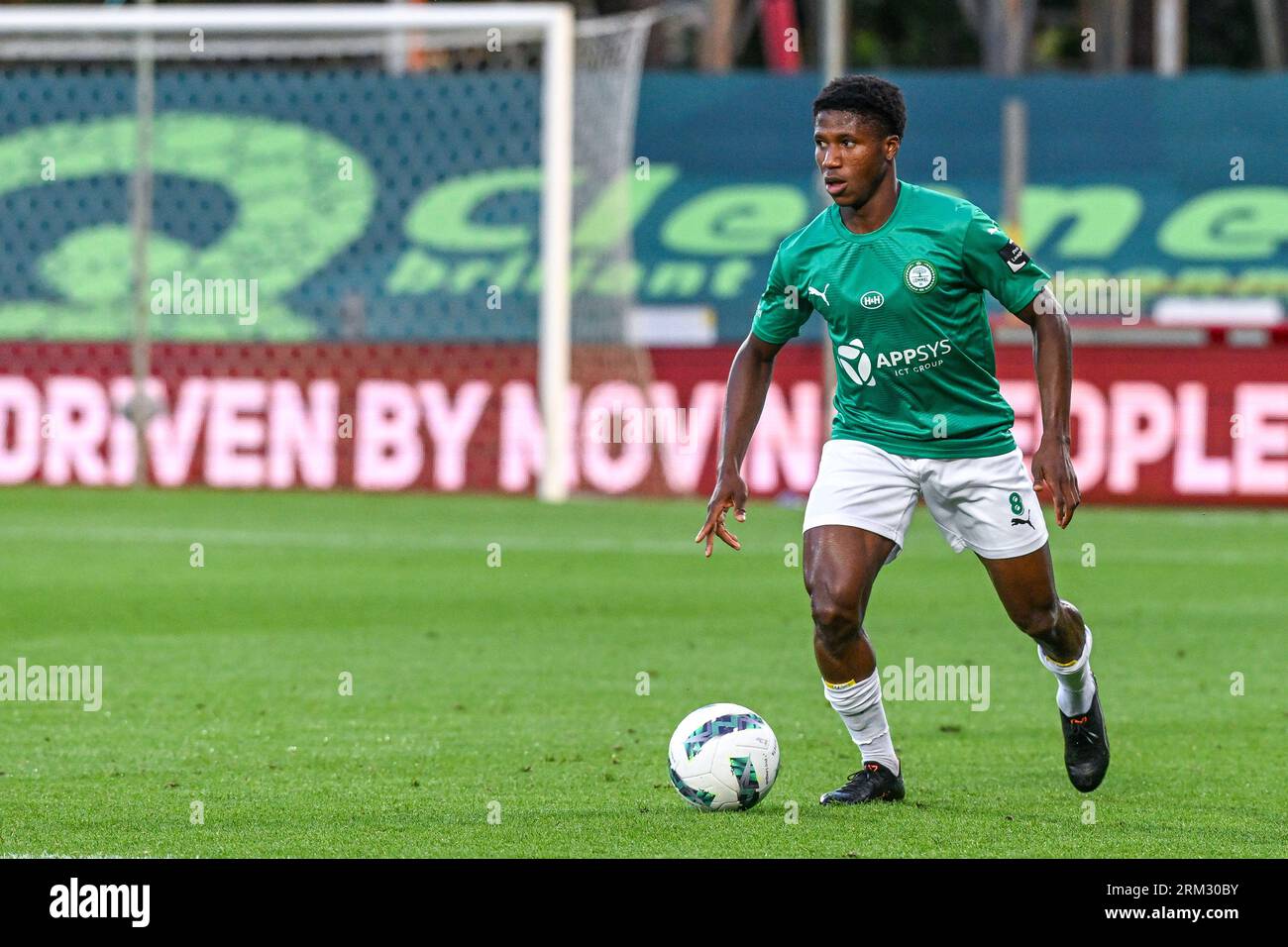 Lommel, Belgique. 26 août 2023. Dermane Karim (8 ans) de Lommel photographié lors d'un match de football entre SK Lommel et KMSK Deinze lors de la troisième journée de la Challenger Pro League pour le 2023-2024 le 26 août 2023 à Lommel, Belgique. Crédit : Sportpix/Alamy Live News Banque D'Images
