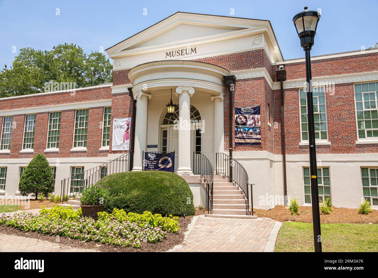 Statesboro Georgia, Georgia Southern University, Rosenwald Building, signe générique de musée, colonnes, extérieur, entrée principale du bâtiment Banque D'Images