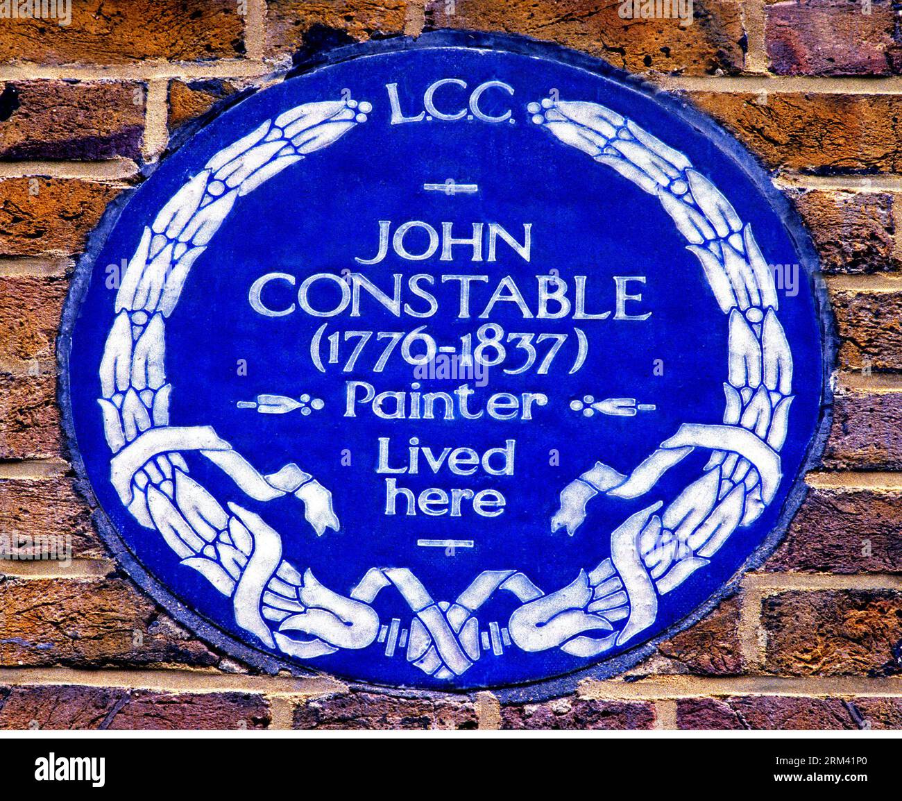 John Constable, Peintre, artiste, plaque bleue, Well Walk, Hampstead, Londres, Angleterre Banque D'Images
