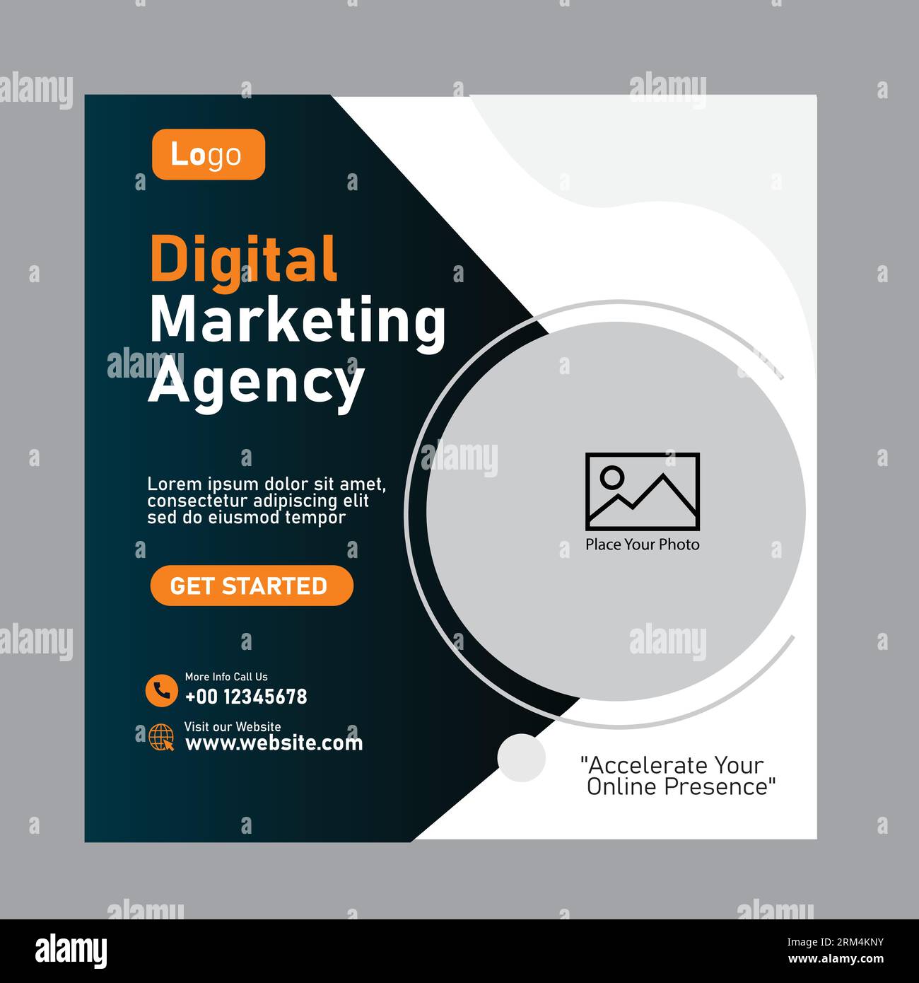 agence de marketing numérique et expert en conception de modèles de médias sociaux Illustration de Vecteur