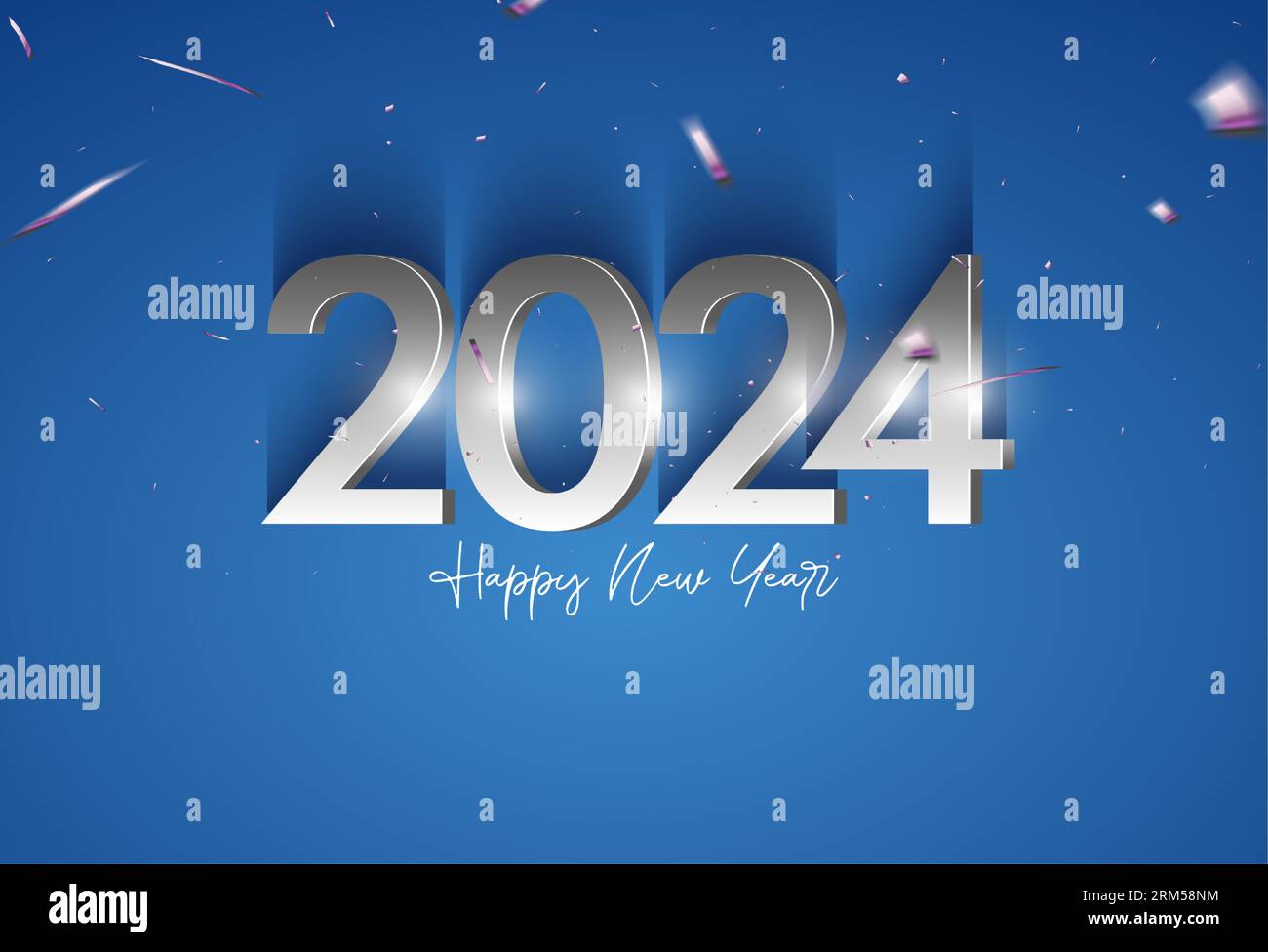 célébration du nouvel an 2024 avec illustration de l'effet lumineux ci-dessous les numéros de célébration. vecteur premium de conception. Illustration de Vecteur
