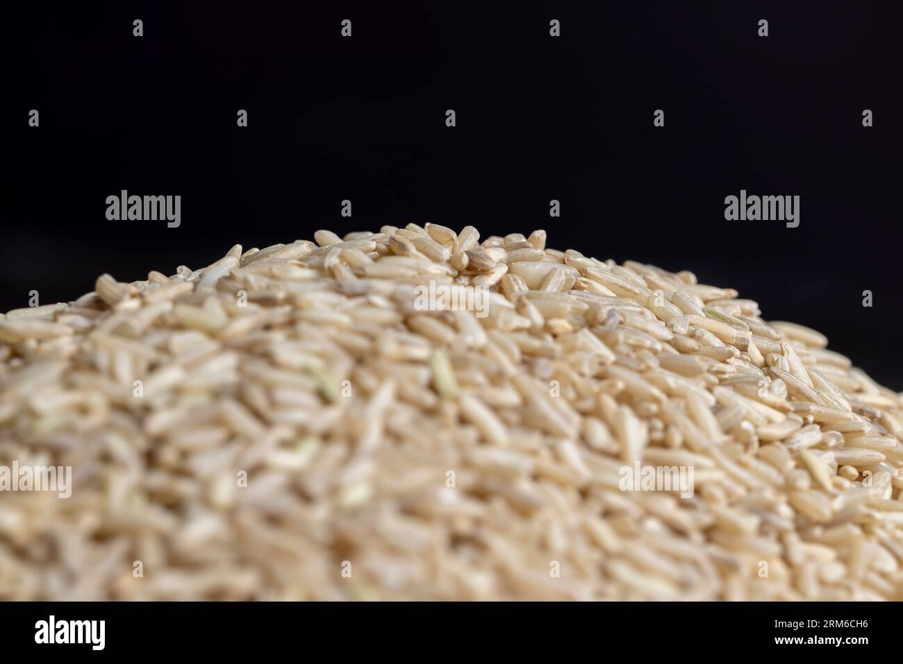 Riz noir sain non traité, riz brun avec beaucoup d'oligo-éléments et d'autres composants utiles Banque D'Images