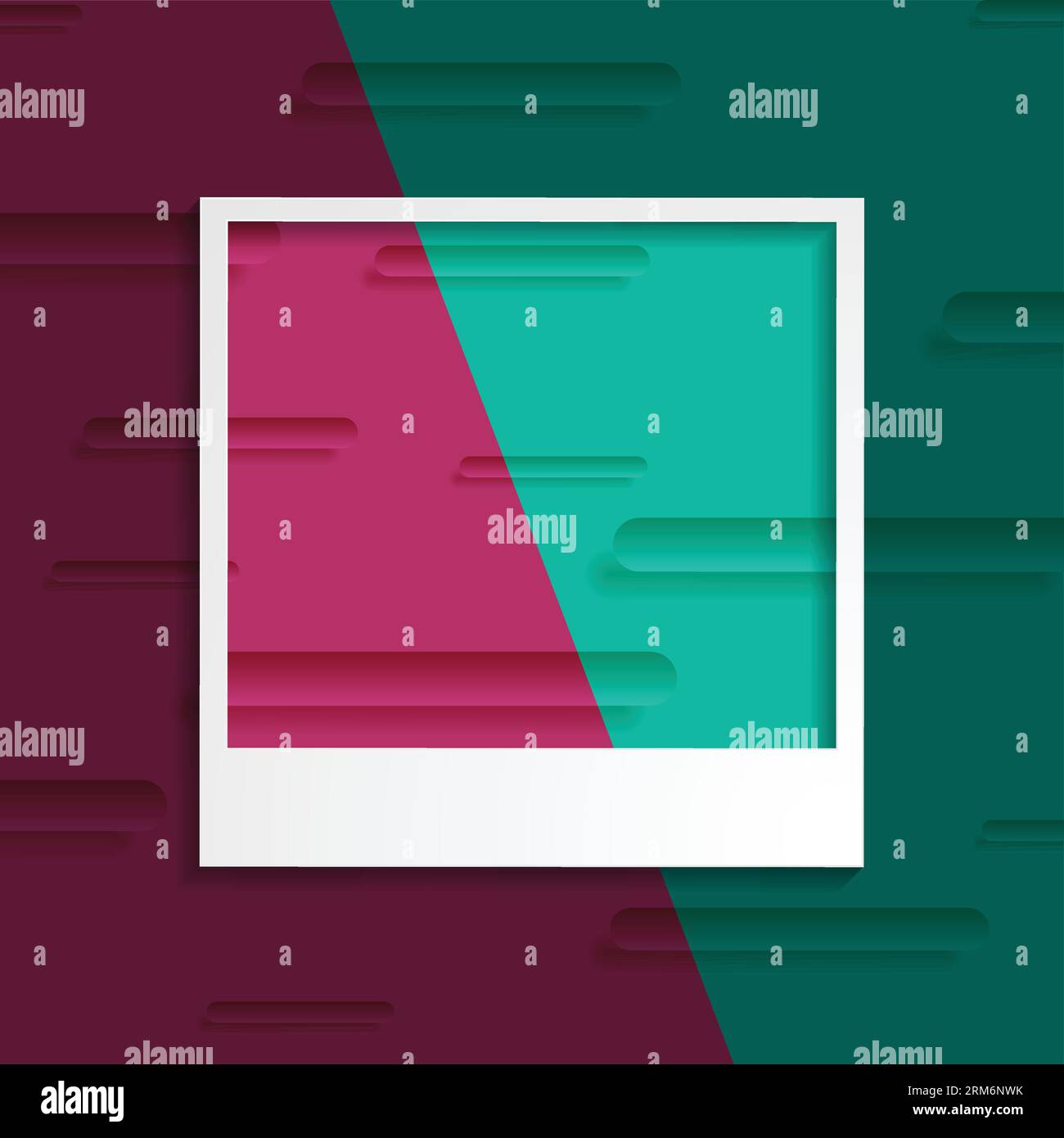 Fond abstrait multicolore tech avec cadre photo. Imitation de style Polaroid de vecteur Illustration de Vecteur