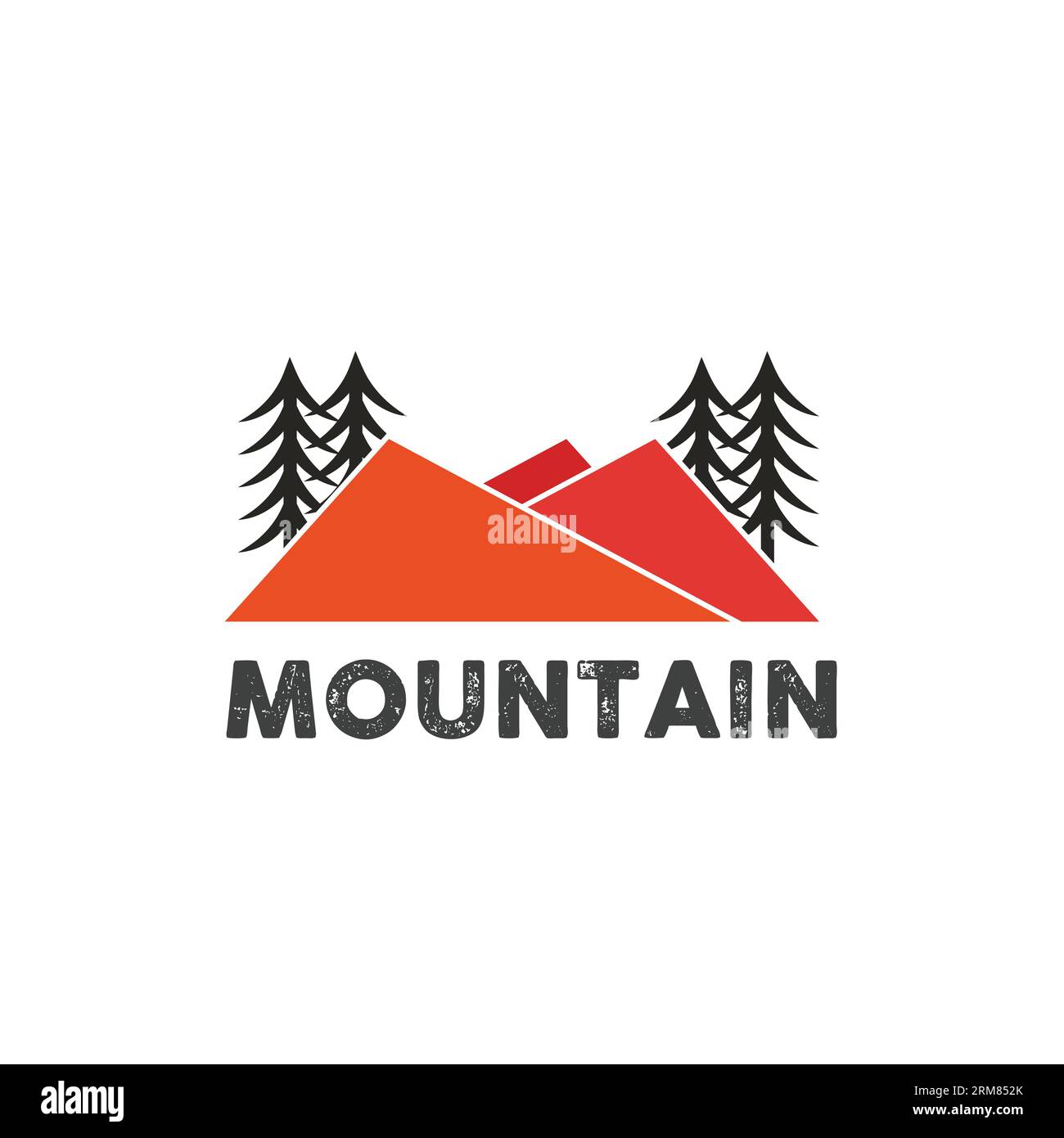 Design de logo de montagne vintage pour agence de voyage Illustration de Vecteur