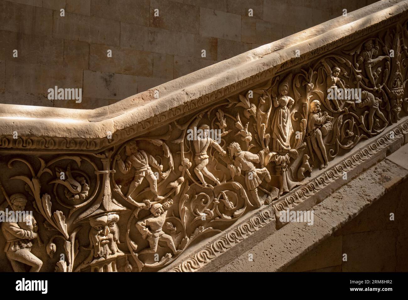 L'escalier de Knowedge, ou la Escalera del Conocimiento, dans le bâtiment Escuelas Mayores de l'Université de Salamanque. Cet escalier date de t Banque D'Images