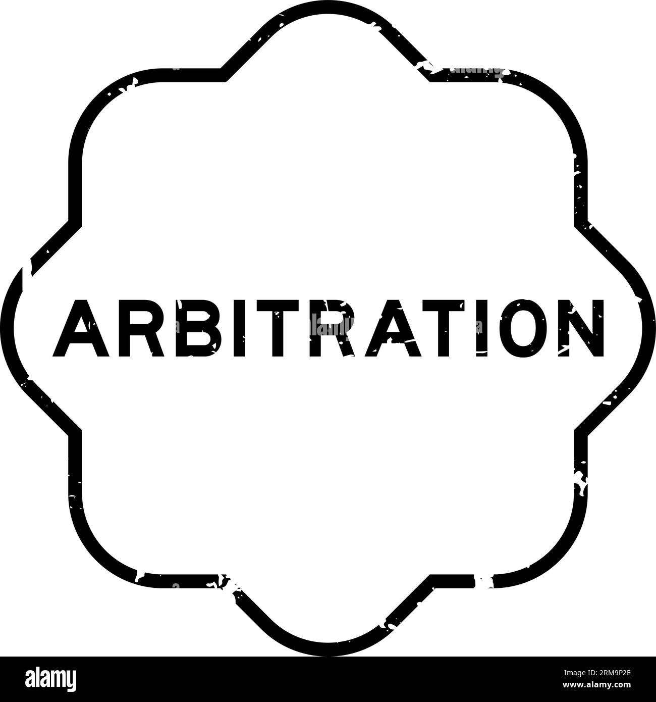 Grunge noir arbitrage mot caoutchouc timbre sur fond blanc Illustration de Vecteur