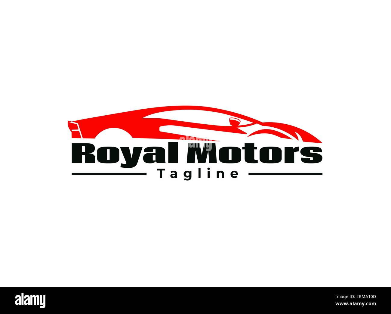 Royal Motors Lamborghini car logo Design, Square Gold minimal Modern Luxury Premium Logos pour Startup ecommerce Motor Cars Logos. Illustration de Vecteur