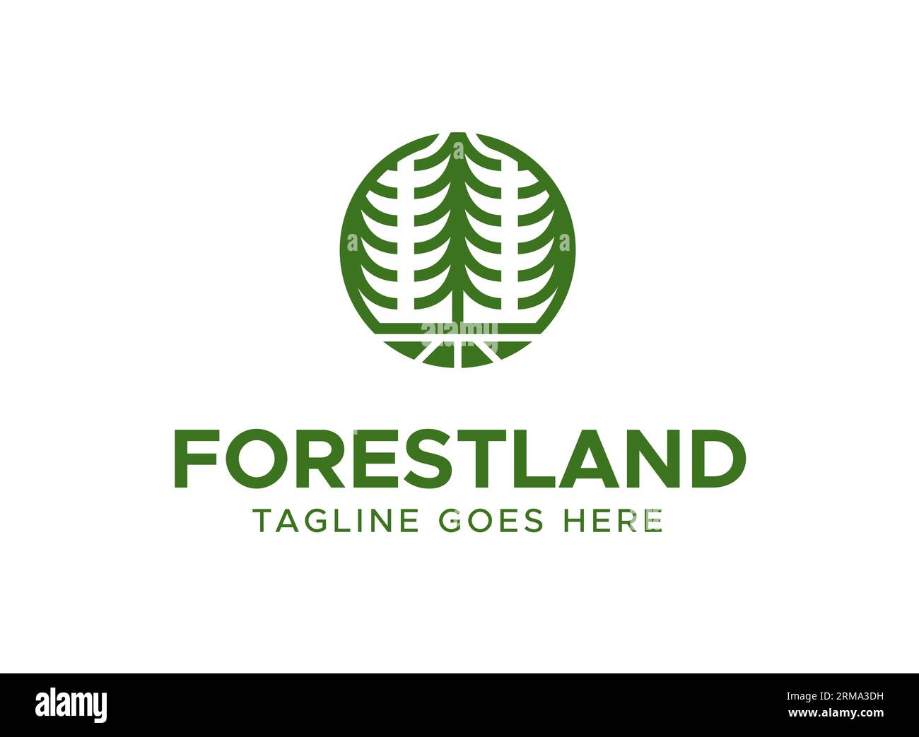 Vous cherchez un logo qui incarne l'esprit des grands espaces ? Ne cherchez pas plus loin que notre logo Forest Land Pine Tree Outdoor! Doté d'un design élégant Illustration de Vecteur