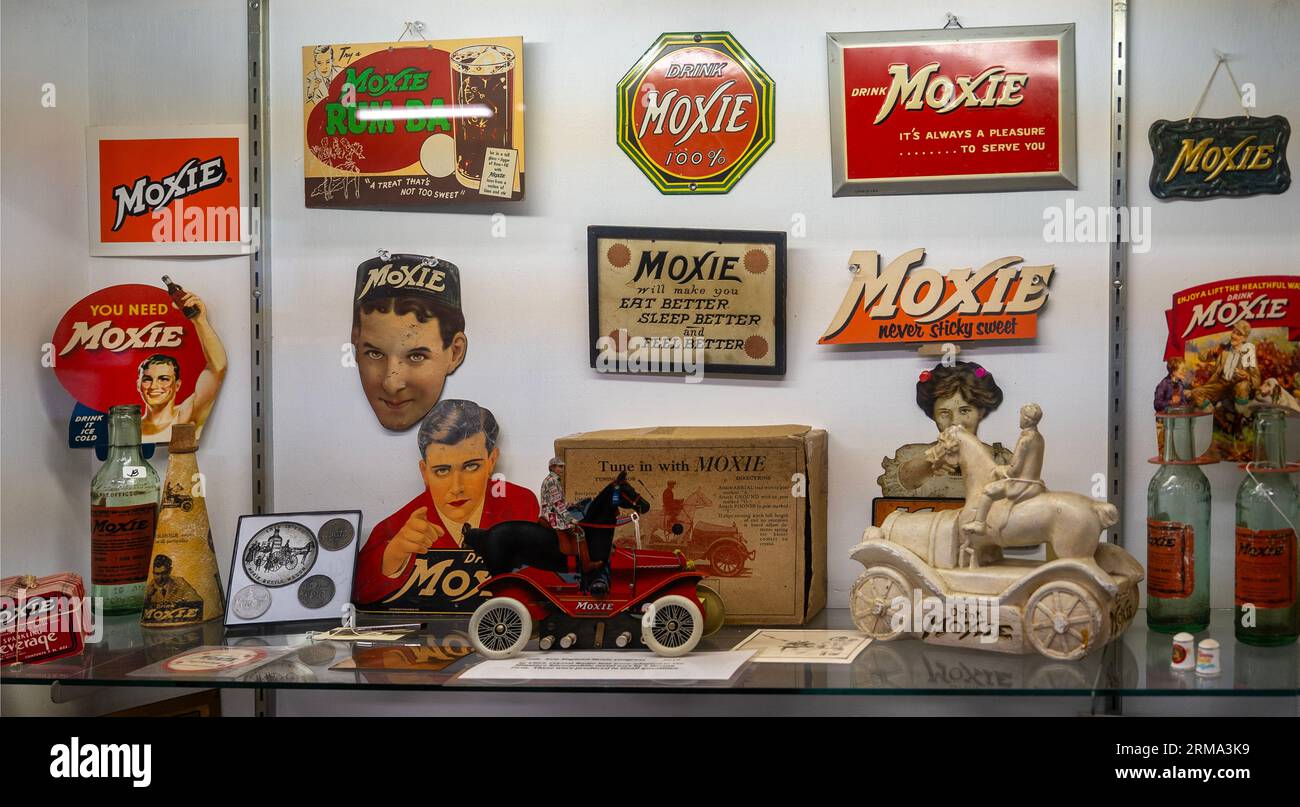 Musée de soda Moxie au parc d'expositions Union dans Union Maine Banque D'Images