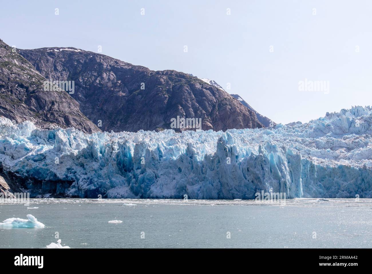 Fjord Tracey Arm, glacier South Sawyer, Alaska Banque D'Images