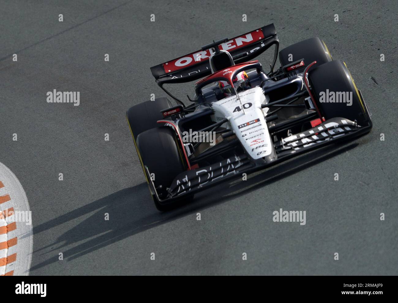 Liam Lawson d'AlphaTauri lors du Grand Prix des pays-Bas 2023 au circuit Zandvoort CM.com à Zandvoort, pays-Bas. Date de la photo : dimanche 27 août 2023. Banque D'Images
