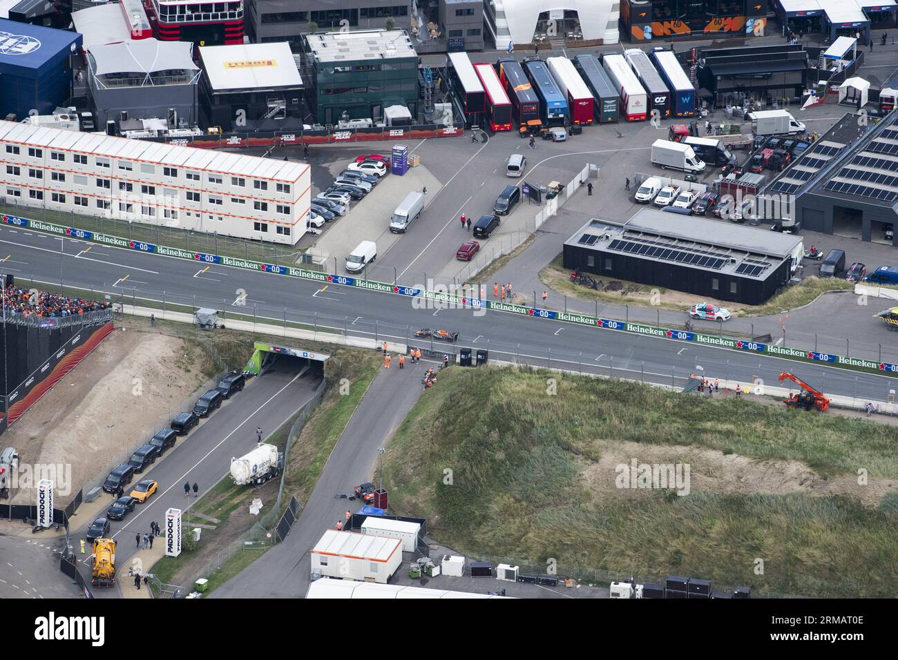Zandvoort, pays-Bas, 27/08/2023, ZANDVOORT - vue aérienne lors du Grand Prix F1 des pays-Bas au circuit Zandvoort le 27 août 2023 à Zandvoort, pays-Bas. ANP PETER BAKKER netherlands Out - belgique Out Banque D'Images