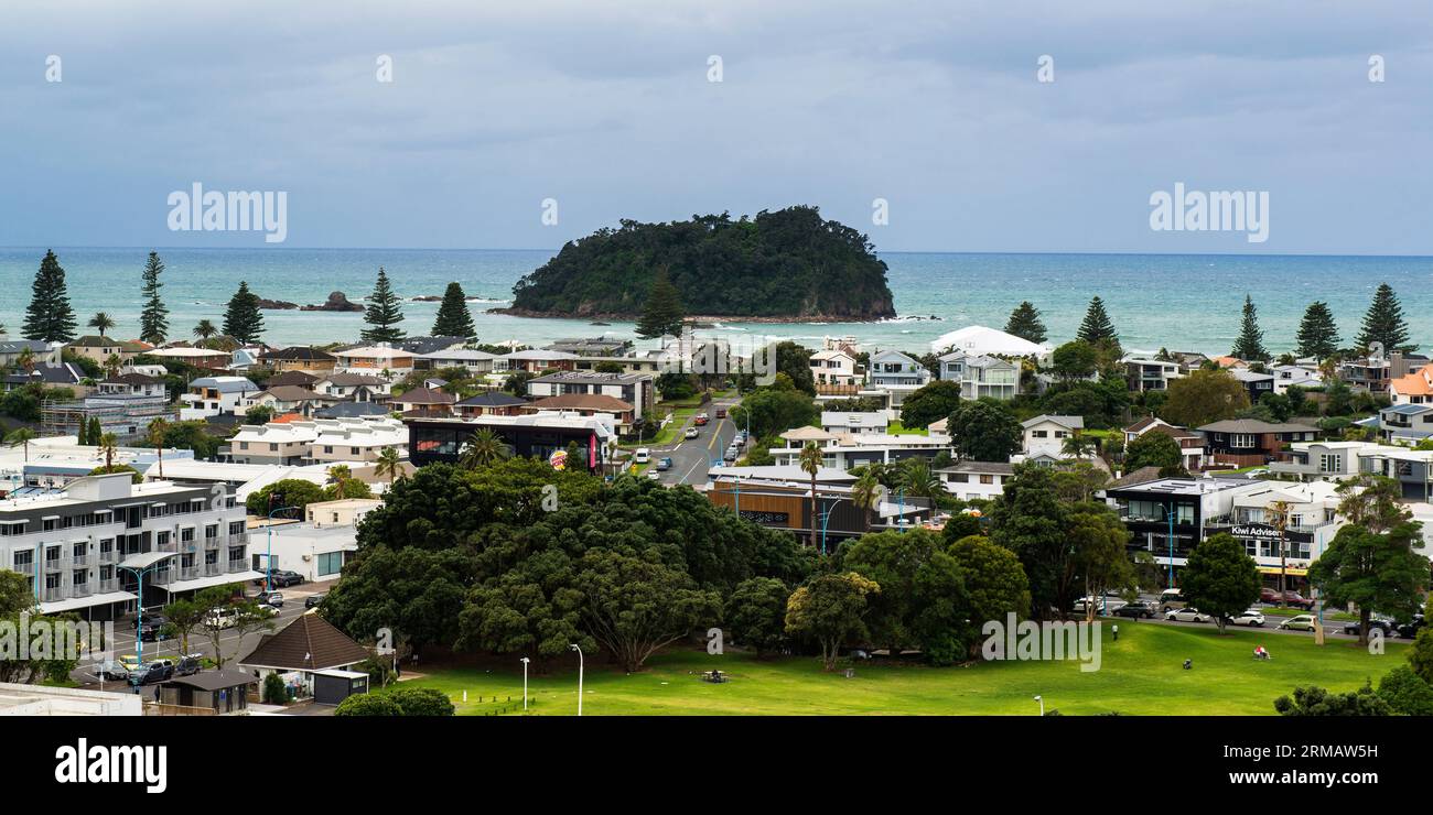 Ville de Mount Maunganui, Port de Tauranga, Baie de Plenty, Île du Nord, Nouvelle-Zélande Banque D'Images