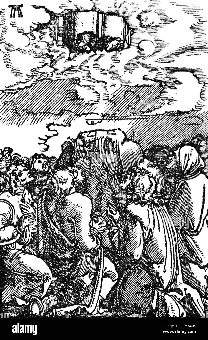 L'Ascensionn Sündenfall und Erlösung, reproduction en fac-similé, illustration historique 1888 Banque D'Images