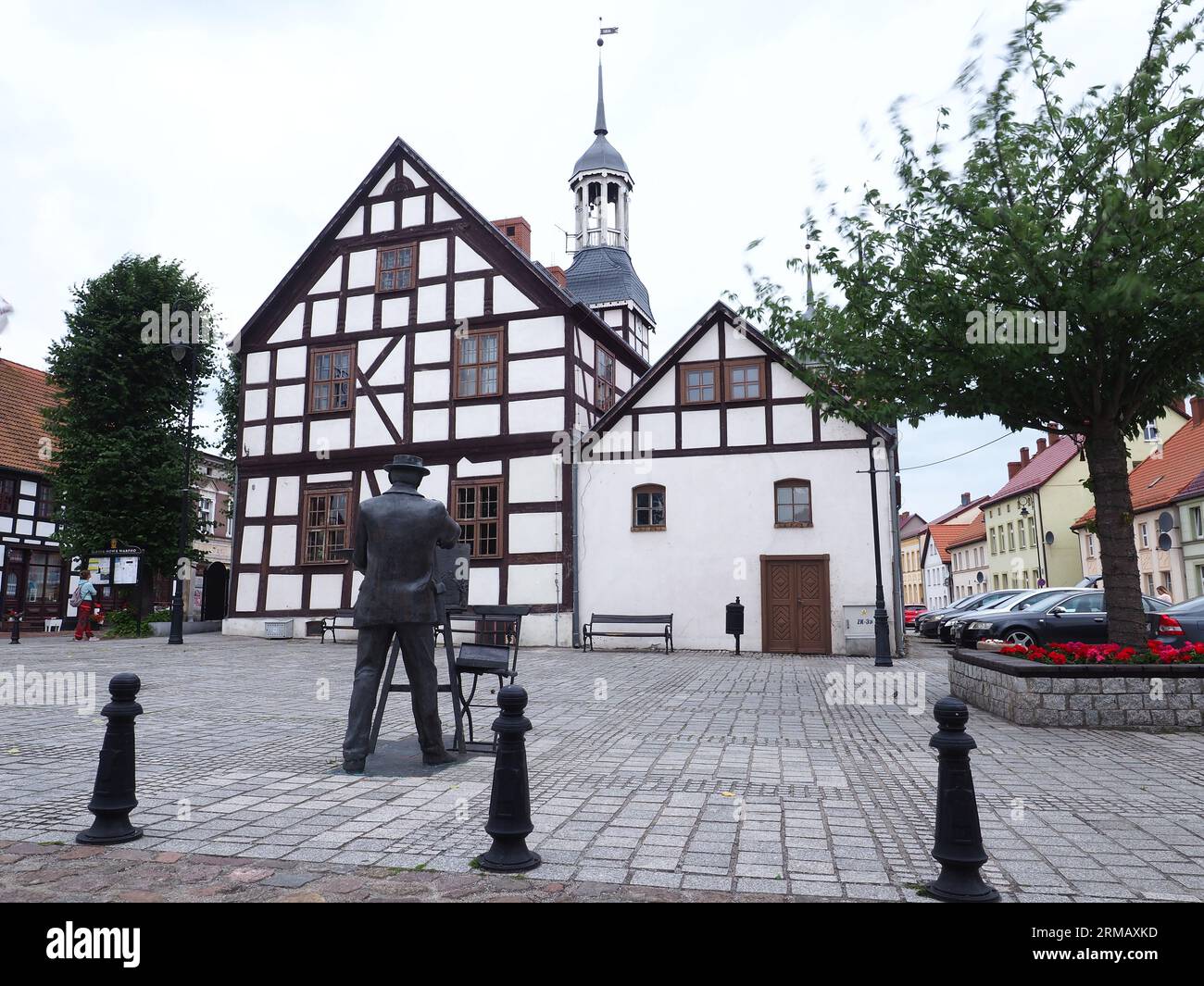 Ancien hôtel de ville de Nowe Warpno, Pologne Banque D'Images