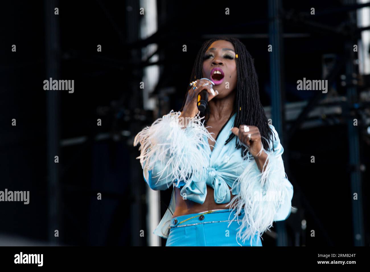 Portsmouth, Royaume-Uni. 27 août 2023. Heather Small joue en direct au Victorious Festival 2023. Cristina Massei/Alamy Live News Banque D'Images