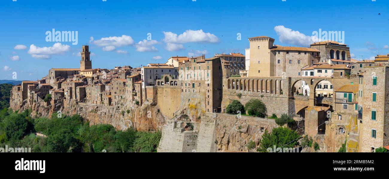 Panorama de Pitigliano Banque D'Images