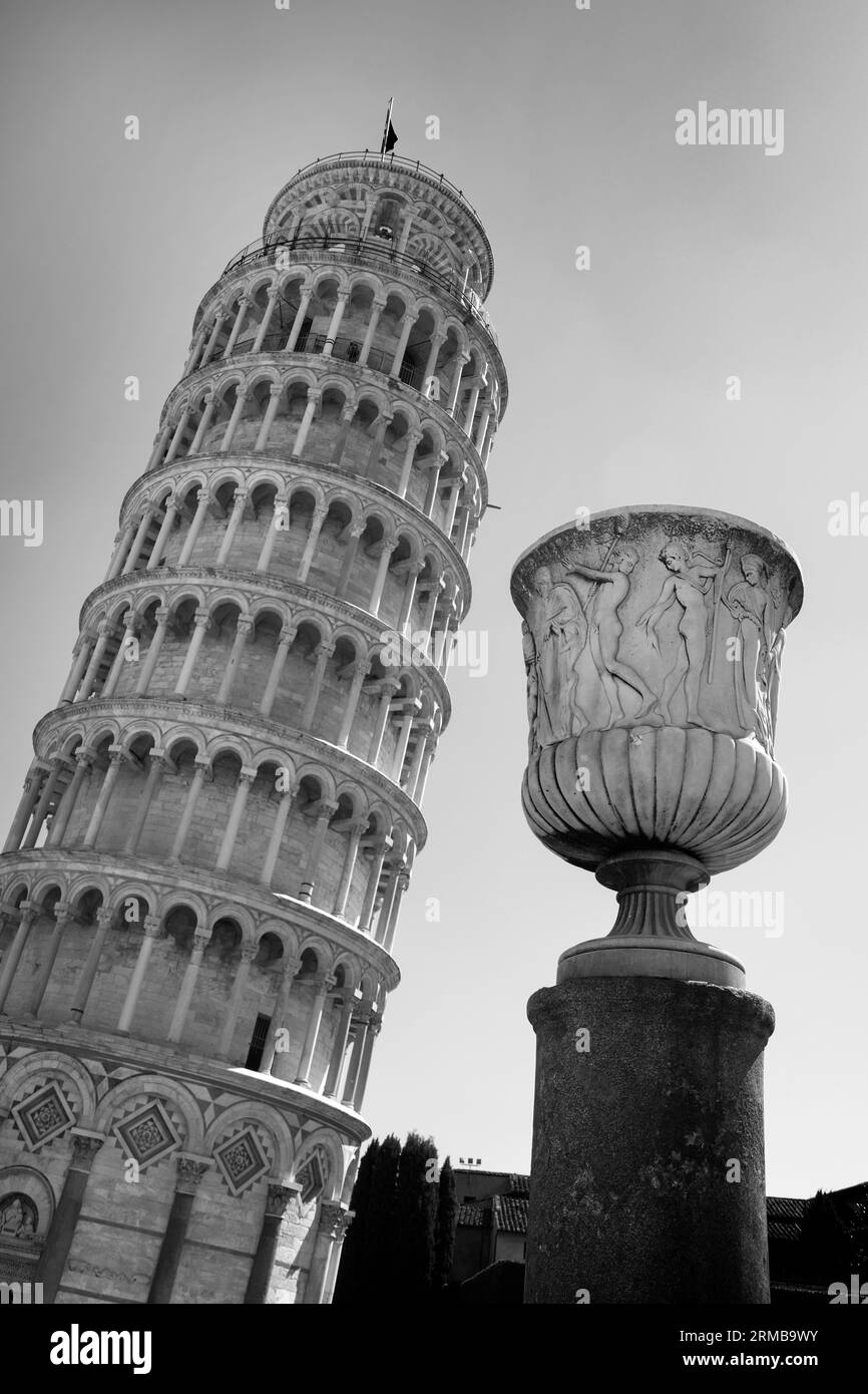 La tour penchée de Pise à Pise, Italie, août 2023 Banque D'Images