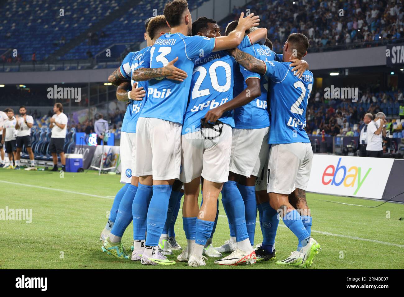 Naples, Campanie, Italie. 27 août 2023. Lors du match de football italien de Serie A SSC Napoli vs US Sassuolo le 27 août 2023 au stade Diego Armando Maradona à Naples.In Picture : .Soccer naples (crédit image : © Fabio Sasso/ZUMA Press Wire) USAGE ÉDITORIAL SEULEMENT! Non destiné à UN USAGE commercial ! Banque D'Images